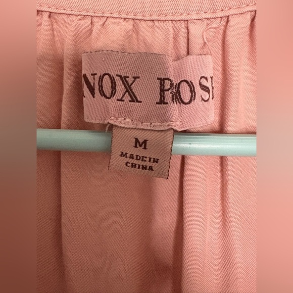 Knox Rose Women's Olive Green Flutter Sleeve Midi Dress Cap Sleeve Sz L - Picture 3 of 5